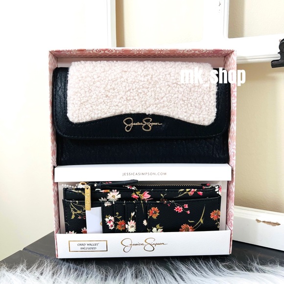 Jessica Simpson Handbags - Jessica Simpson Sherpa Wallet & Card Case Gift Set